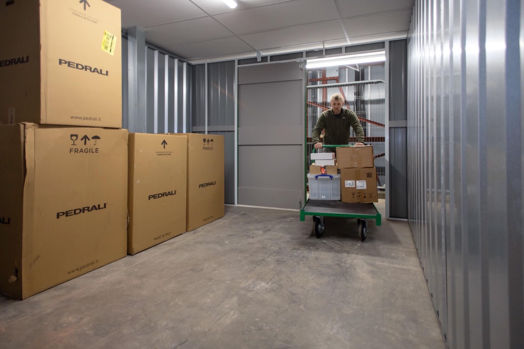 Trolley in use at SCA Self Storage