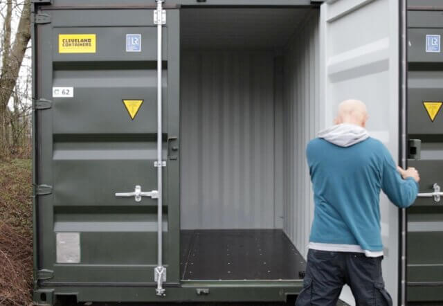 Opening up a storage container