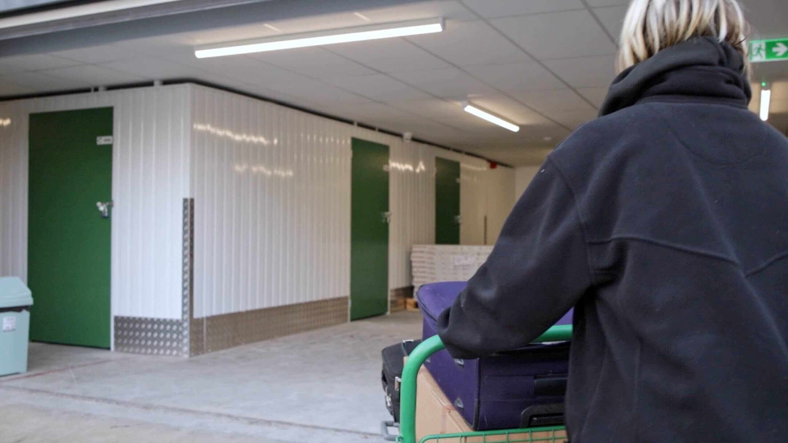 Customer entering the storage facility