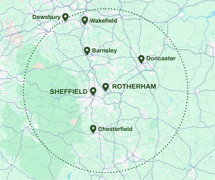South Yorkshire location map